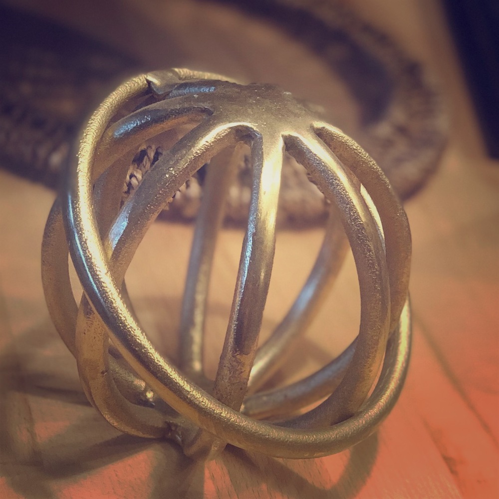 Gold West Elm Spherical Accent